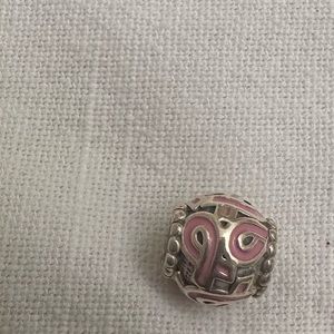 Authentic Pandora Pink Ribbon Enamel Charm Retired Pandora Charm Pandora Breast